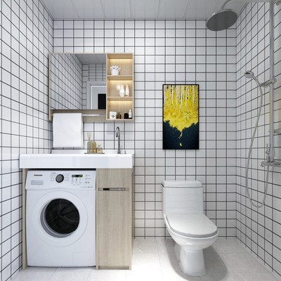 卫生间防水贴纸浴室墙贴自粘墙纸厨房防油贴纸瓷砖厕所壁纸洗手间 虎窝淘