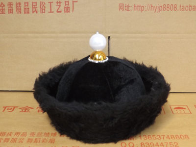 满族贵族王爷亲王贝勒暖帽清朝皇帝帽子四爷影视剧道具 虎窝淘