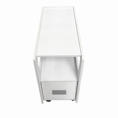 圆角边几柜超薄窄柜沙发边桌移动迷你小茶几角几柜边缝侧边柜60长 虎窝淘