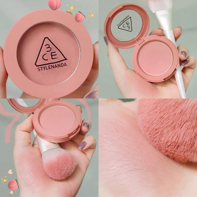 韩国3ce单色腮红哑光南瓜裸米色脏橘玫瑰粉rose Beige Nude Peach 虎窝淘