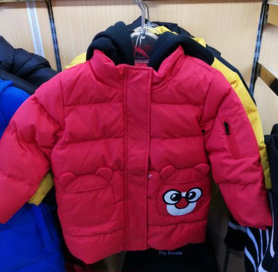 商场同款 Abckids童装19冬f男女童羽绒服保暖外套 虎窝淘