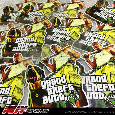 最速湾岸汽车贴纸反光车贴彩色车贴游戏车贴侠盗车贴狼狗男 虎窝淘