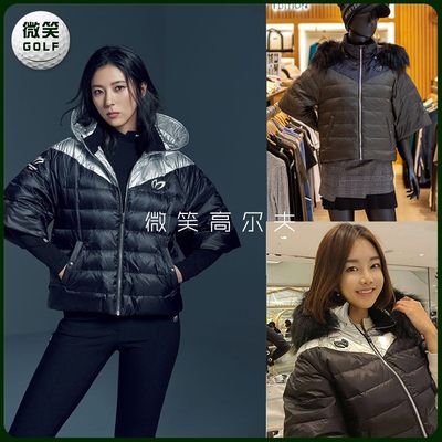 冬款韩国代购高尔夫服装女士master Pg宽松七分袖羽绒服golf 虎窝淘