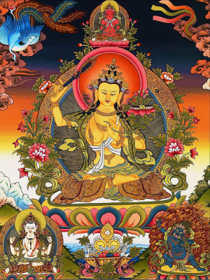 名古绣艺苏绣diy套件刺绣客厅画人物佛像唐卡图高清图60 80cm 虎窝淘