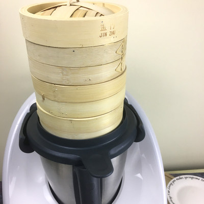 小美料理机tm5tm6主锅盖搭配全竹加深蒸笼中西结合竹叶清香 虎窝淘