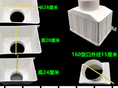 屋檐雨水槽漏斗排水管下水管管件排水配件方型雨水斗pvc接水 甜甜优品4 淘优券