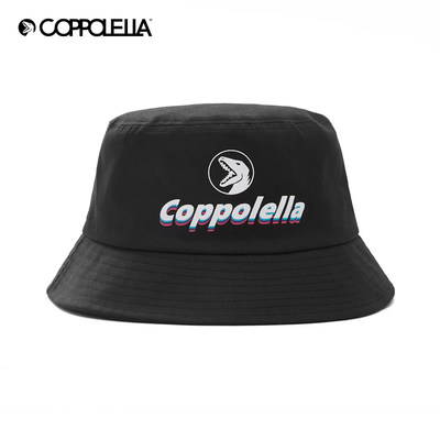 Coppolella潮牌小恐龙潮流渔夫帽男女圆帽街头遮阳时尚黑色盆帽潮 虎窝淘