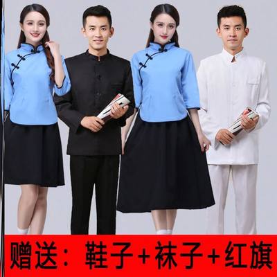 五四青年节演出服班高中生夏民国风运动诗朗诵妇女