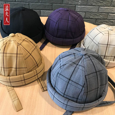 雅痞地主帽女瓜皮帽男潮复古水手帽痞子帽流氓帽长带子帽子水兵帽 虎窝淘