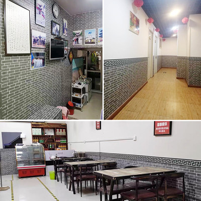 墙裙装饰pvc护墙砖头墙纸自贴新款壁纸自粘防水可擦洗背景墙 虎窝淘