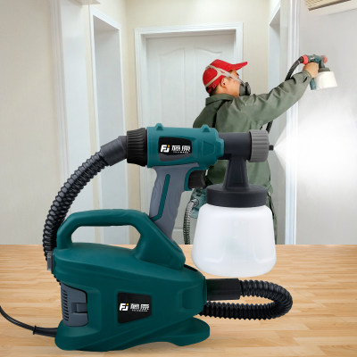 藤原电动喷漆枪乳胶漆油漆涂料喷枪高雾化高压汽车家具用大功率 虎窝淘