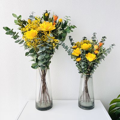 森系大花束70真尤加利叶永生花干向日葵北欧风电视柜装饰拍照道具 虎窝淘