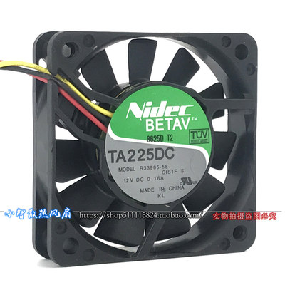 Nidec 6cm厘米6015 Dc12v 0 16a电源机箱工业ta225dc风扇r 5 虎窝淘