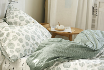 日式纯棉布料和风花柄家居被套床笠床品窗帘手工全棉面料 虎窝淘