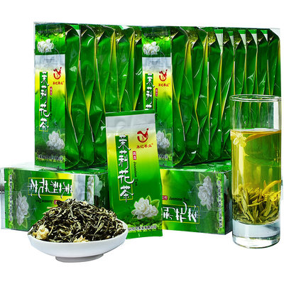 茉莉花茶新茶浓香大白毫茶叶茉莉银针茉莉小白针花草茶500克 虎窝淘