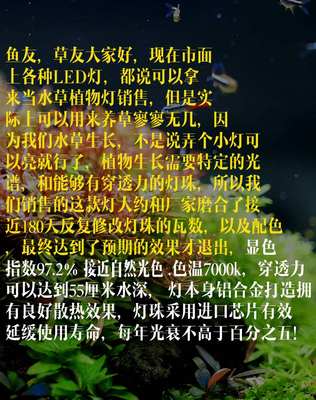 全光谱水草灯水族箱led灯全光谱草缸灯鱼缸灯盘造景专业照明灯夹 虎窝淘