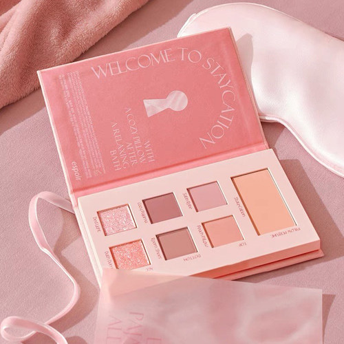 新品21韩国espoir艾丝珀眼影书pillow Peach哑光7色珠光蜜桃盘