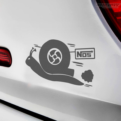 最速湾岸车贴turbo蜗牛改装贴卡通趣味车贴涡轮增压nos标志车贴