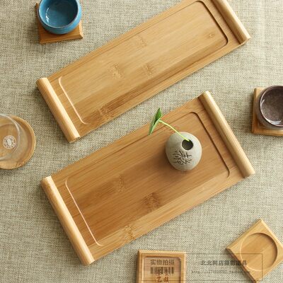 竹制小茶盘日式茶托拍摄拍照摆拍食品茶叶摄影道具装饰背景 虎窝淘