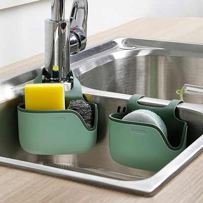 水槽沥水挂篮可调节水龙头收纳挂袋厨房海绵置物篮卫生间晾晒篮子 虎窝淘