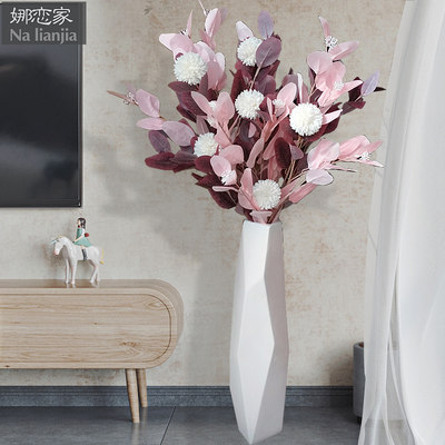 现代简约落地客厅创意插花摆件家居装饰品陶瓷干花花瓶花艺摆设 虎窝淘