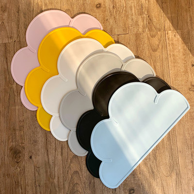 驼驼家可爱云朵形状宠物猫狗食盆狗碗狗盆法斗柯基泰迪比熊餐垫 虎窝淘