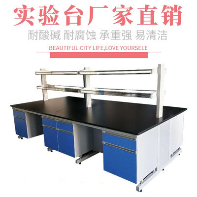 钢木全钢全木实验台实验室工作台操作台通风柜万向罩水槽台天平台 虎窝淘