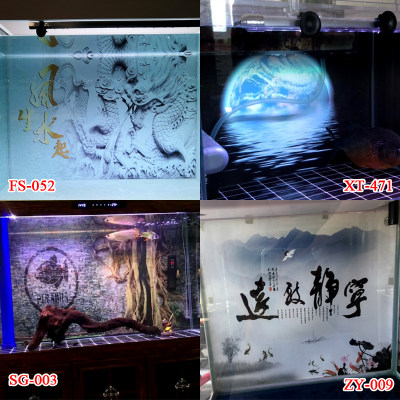 龙鱼缸背景纸画高清图3d立体水族箱壁纸装饰造景纸贴风景墙纸定制 虎窝淘