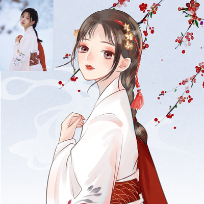 手绘q版头像定制画卡通漫画真人约稿设计制作二次元人物微信头像 虎窝淘