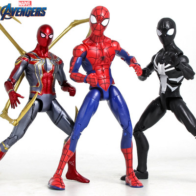 中动蜘蛛侠手办人偶复仇者4漫威周边钢铁3英雄远征玩具摆件荷兰弟 虎窝淘
