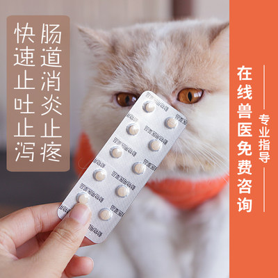 日本共立制药宠物狗狗猫咪止吐胃炎呕吐黄水胃酸拉肚子10片装通用_虎窝淘