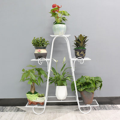 花架铁艺多层落地式绿植欧式阳台客厅绿萝盆栽多肉装饰简约现代 虎窝淘