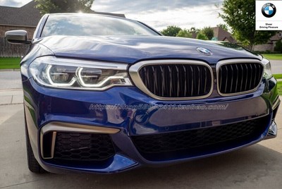 宝马bmw原厂5系中网g38g30m550i改装铈灰色獠牙中网镜壳尾标套件 虎窝淘