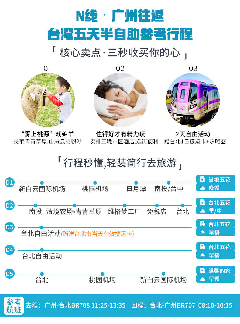 台湾旅游跟团自由行团签深圳广州香港出发台北