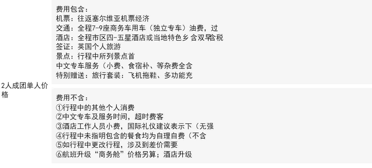 品智旅游塞尔维亚旅游欧洲首个免签国7天游 含