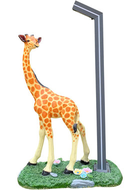 大型长颈鹿玻璃钢公园林发光户外