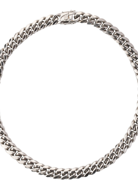Wide version欧美街头嘻哈宽版古巴钛钢男士粗项链潮人女朋克链子
