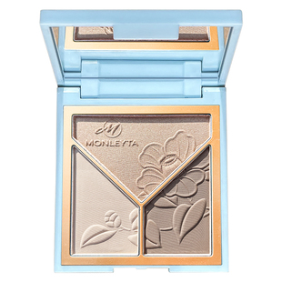 高光修容盘三色哑光闪粉脸部修容鼻影提亮腮红阴影三合一体盘眼角