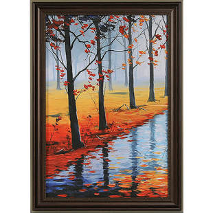 复古油画框外框装裱古典油画布打印做免装裱数字成品油画空框定制