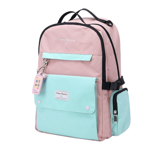 meowbunny初中生书包女大学生森系is风日系韩版简约大容量 背包女