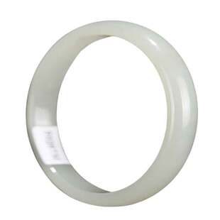 玉说和田玉白玉手镯女玉镯子宽条版玉石手饰送女友妈妈礼物玉镯子