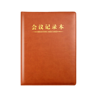 A4加厚商务皮面记事本纪委党支部办公会议记录本B5活页可拆卸简约大学生日记本文艺复古大号工作笔记本定制