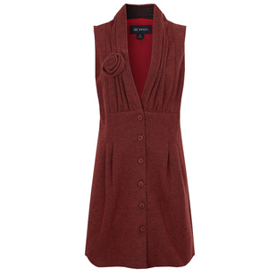 邢氏女装 大码针织马甲 新款女春秋外搭中长款裙式显瘦外套