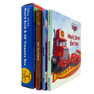 赠音频CD 英文原版3册皮克斯经典故事绘本纸板书 迪士尼Disney Pixar礼盒 美国进口儿童幼儿启蒙英语 玩具海底赛车汽车总动员全套