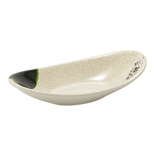 凯柏雅创意盘子仿瓷船型异形盘长条椭圆鱼盘餐厅小吃凉菜盘子商用