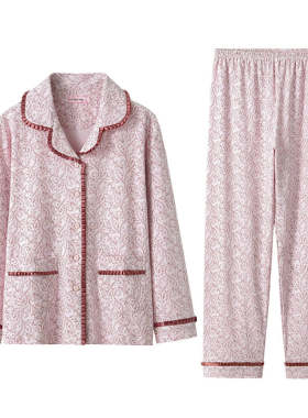 睡衣女春秋纯棉长袖家居服女套装