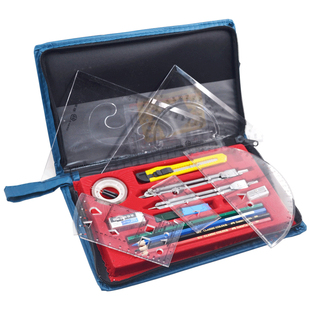 军事地形学作图工具做图工具包作图工具全套识图用图工具套装三角尺标图套装圆规作图工具包地图送扎针