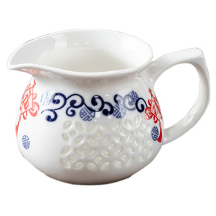 陶瓷公道杯随机茶漏套装侧把分茶器粗陶茶海公杯茶具配件主人茶杯