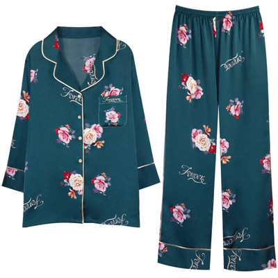 惠娜姿仿真丝绸睡衣女