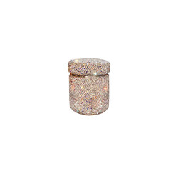 High-end creative diamond-encrusted personalized toothpick barrel for home living room makeup cotton swab barrel storage box toothpick barrel stainless steel trend